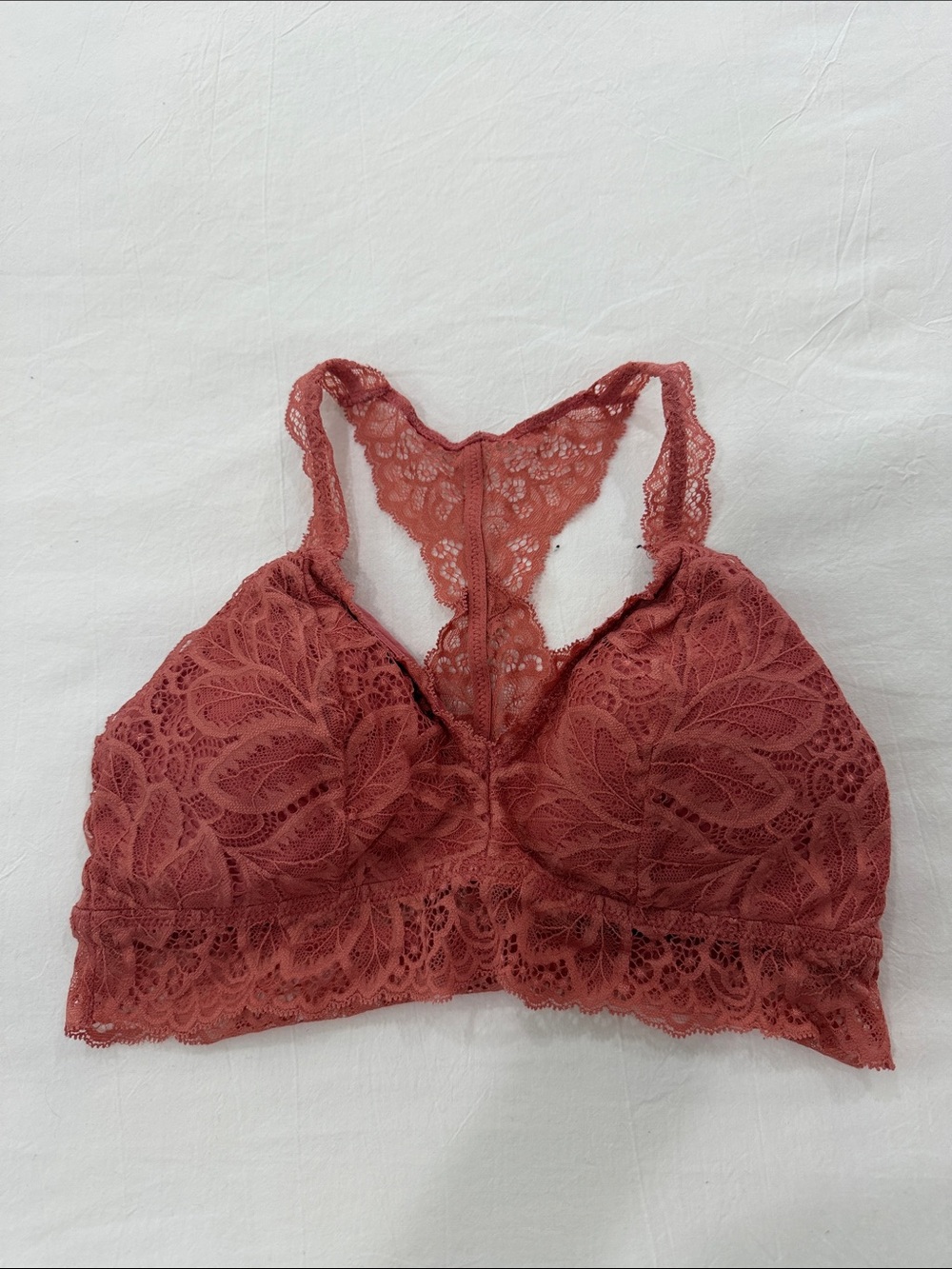 Auden Lace Racerback Bralette in Burnt Rose